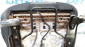 Rear seat, 2nd row, right, Jeep Cherokee KL 14-15, black cloth with dark gray inserts, needs cleaning, rusty bracket