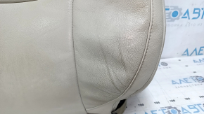 Ford Edge 15-24 driver's seat back upholstery, gray and black leather, heated, worn, cracked