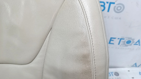 Ford Edge 15-24 driver's seat back upholstery, gray and black leather, heated, worn, cracked