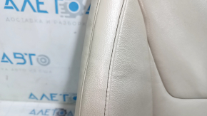 Ford Edge 15-24 driver's seat back upholstery, gray and black leather, heated, worn, cracked
