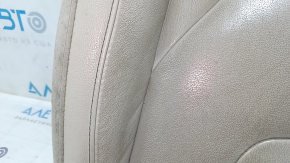 Ford Edge 15-24 driver's seat cushion upholstery, gray leather, heated, worn, cracked, needs cleaning