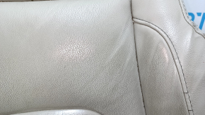 Ford Edge 15-24 driver's seat cushion upholstery, gray leather, heated, worn, cracked, needs cleaning