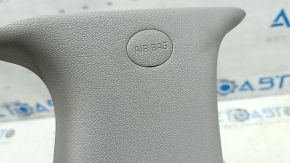 The center pillar trim, upper belt, right, Kia Forte 4D 17-18 rest, gray, broken guide, scratches