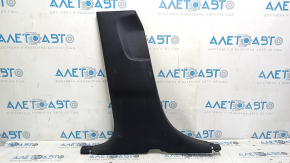 Ford Edge 15-24 lower left center pillar trim, black, scratches, whitened plastic