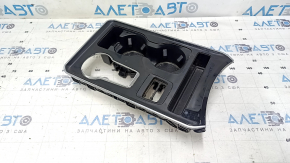 Black center console trim with cup holder for Ford Edge 19-24, for parking sensors, scratches