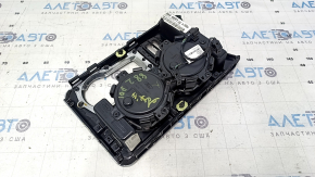 Black center console trim with cup holder for Ford Edge 19-24, for parking sensors, scratches