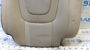 Left rear seat back for Chevrolet Volt 11-15, beige leather with black insert, perforated, ready to clean