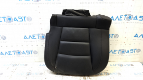 Left rear seat cushion for Chevrolet Volt 11-15, black leather with red stitching, perforation, foam break