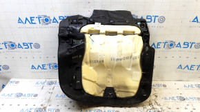 Left rear seat cushion for Chevrolet Volt 11-15, black leather with red stitching, perforation, foam break