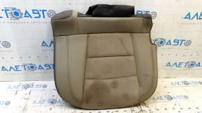 Right rear seat cushion for Chevrolet Volt 11-15, gray leather with Alcantara, dry-cleanable