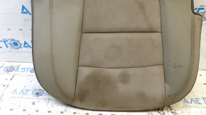 Right rear seat cushion for Chevrolet Volt 11-15, gray leather with Alcantara, dry-cleanable