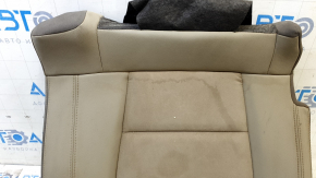 Right rear seat cushion for Chevrolet Volt 11-15, gray leather with Alcantara, dry-cleanable