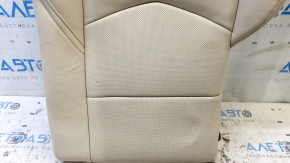 Left rear seat back for a Cadillac CTS 14-15, beige leather, tear, needs cleaning