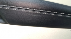 Rear right door panel for Ford Edge 19-24, gray and black, black leather armrest, gray leather insert, with handle, scratches