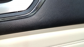 Front right door panel, Ford Edge 19-24, gray with black, Bang & Olufsen, black leather armrest, gray leather insert, with handle, bumpers