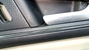 Front right door panel, Ford Edge 19-24, gray with black, Bang & Olufsen, black leather armrest, gray leather insert, with handle, bumpers