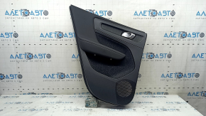 Black door panel, rear left, Volvo XC40 19-25, black leather armrest, with handle, scratches