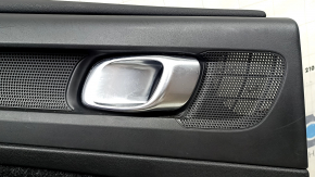 Black door panel, rear left, Volvo XC40 19-25, black leather armrest, with handle, scratches