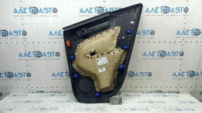 Black door panel, rear left, Volvo XC40 19-25, black leather armrest, with handle, scratches
