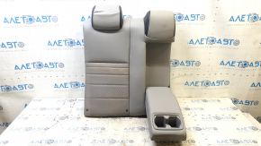 Right rear seat backrest for Toyota Camry v55 15-17 usa SE, combined gray, gray stitching, with armrest, needs cleaning, dented