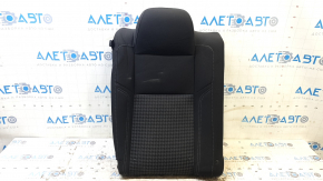 Right rear seat backrest for a 09-14 Dodge Challenger, black, faded fabric