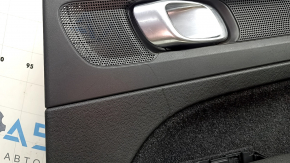 Black rear right door panel for Volvo XC40 19-25, black leather armrest with handle, scratches, nicks
