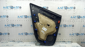 Black rear right door panel for Volvo XC40 19-25, black leather armrest with handle, scratches, nicks
