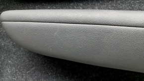 Volvo XC40 19-25 front right door panel, black, memory foam, black leather armrest, gray trim, with arm, dent, scratches