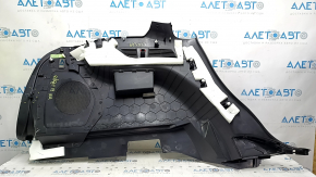 Right arch trim for Ford Edge 15-24, black, with subwoofer, scratches, scuffs, cracks