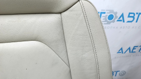 Ford Edge 15-24 rear seat cushion, gray leather, pitted, cracked