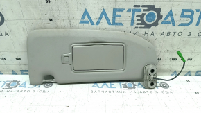 Left sun visor for Volvo XC40 19-25, gray, without hook, with backlight, dry-cleanable