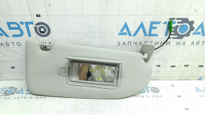 Right sun visor for Volvo XC40 19-25, gray, without hook, with backlight, dry-cleanable