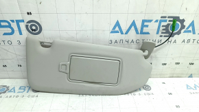 Right sun visor for Volvo XC40 19-25, gray, without hook, with backlight, dry-cleanable