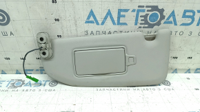 Left sun visor for Volvo XC40 19-25, gray, without hook, with backlight, dry-cleanable