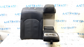 Right rear seat back for Hyundai Sonata 15-17, black leather, perforation, tears