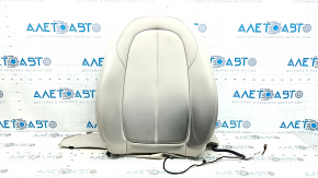 BMW X1 F48 16-22 driver's seat backrest trim, beige leather, Sensatec, Oyster