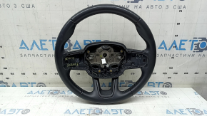Volvo XC40 19-25 black leather steering wheel with heating, scratches, needs dry cleaning, scuffs