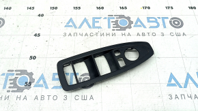 BMW X1 F48 16-22 black front left power window control trim for automatic folding
