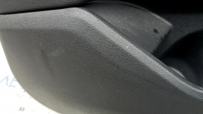 Door trim, front right, BMW X1 F48 16-22, Sensatec leather, beige with black, Oyster, with armrest, beige Oyster leather, molding, glossy black, with overlay, with handle, scratches
