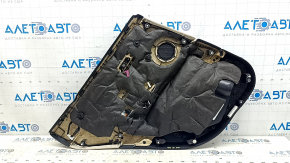 Door trim, rear right, BMW X1 F48 16-22, Sensatec leather, beige with black, Oyster, with armrest, beige Oyster leather, molding, glossy black, with overlay, with handle, scratches, needs cleaning