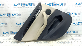 Door trim panel rear left BMW X1 F48 16-22 leather Sensatec beige with black, Oyster