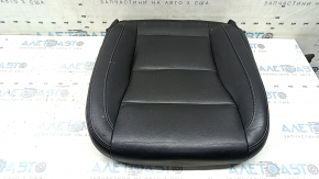 Volvo XC40 19-25 passenger seat cushion upholstery, black leather with white stitching, heated, cracked, dry cleanable
