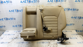 Left rear seat backrest for Ford Fusion mk5 13-16 SE, beige leather, with armrest and belt, for cleaning