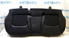 Jeep Compass 17 rear seat cushion - leather + black cloth, black stitching