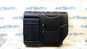 Left rear seat back for Jeep Compass 22-25, leather + black cloth, with belt and armrest, black stitching