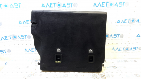 Left rear seat back for Jeep Compass 22-25, leather + black cloth, with belt and armrest, black stitching