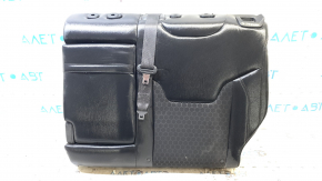 Left rear seat back for Jeep Compass 22-25, leather + black cloth, with belt and armrest, black stitching, tear