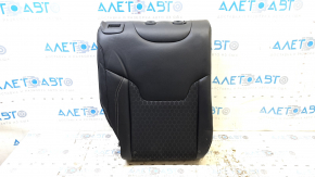 Right rear seat back for Jeep Compass 22-25, leather + black cloth, black stitching