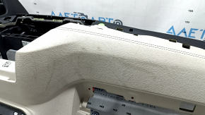 BMW X1 F48 19-22 black leather dashboard with AIRBAG and beige Oyster for projection, for cleaning
