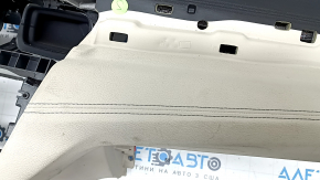 BMW X1 F48 19-22 black leather dashboard with AIRBAG and beige Oyster for projection, for cleaning
